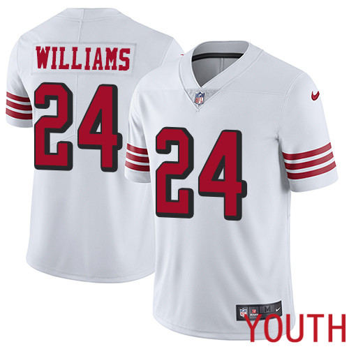 San Francisco 49ers Limited White Youth K Waun Williams NFL Jersey #24 Rush Vapor Untouchable